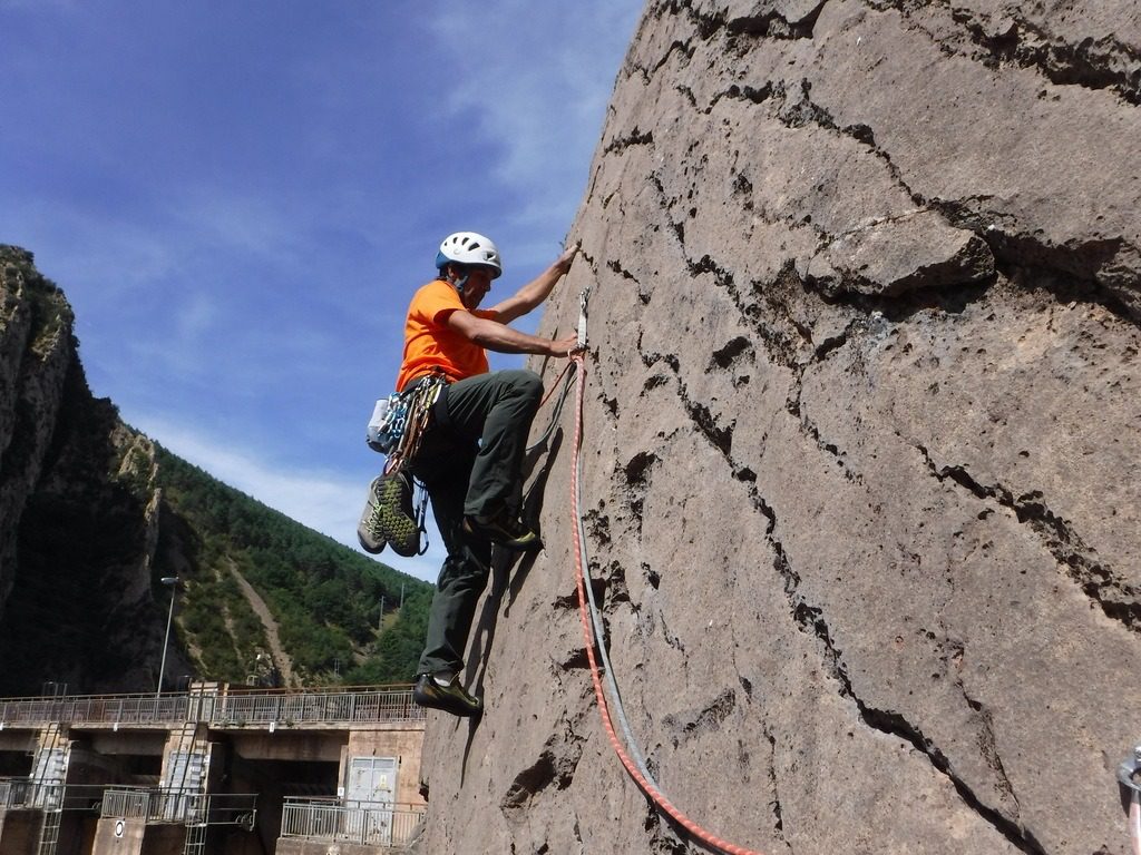 lolita la flamenca con guía de montaña escalada